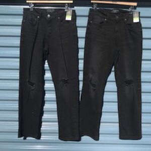 "Ripped" Slim Fit Jeans . Size: 30 x 30 ............... (2) Pair Bundle . Black